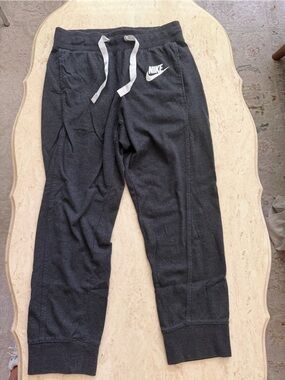 Nike Charcoal Gray Logo Drawstring Joggers